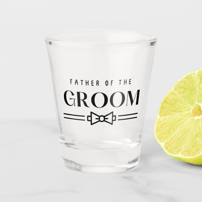 Vater des Grooms Schnapsglas (Vorderseite)