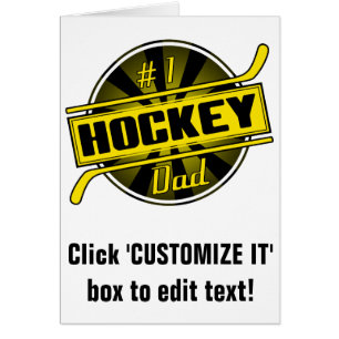 Vater des Hockey-#1 (Schwarzes/Gold)