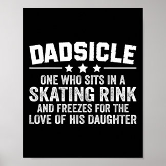 Väter des Hockey-Eishockeys Figure Skating Dad ein Poster