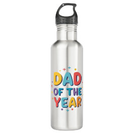 Vater des Jahres - Funny Vatertag Geschenk Edelstahlflasche