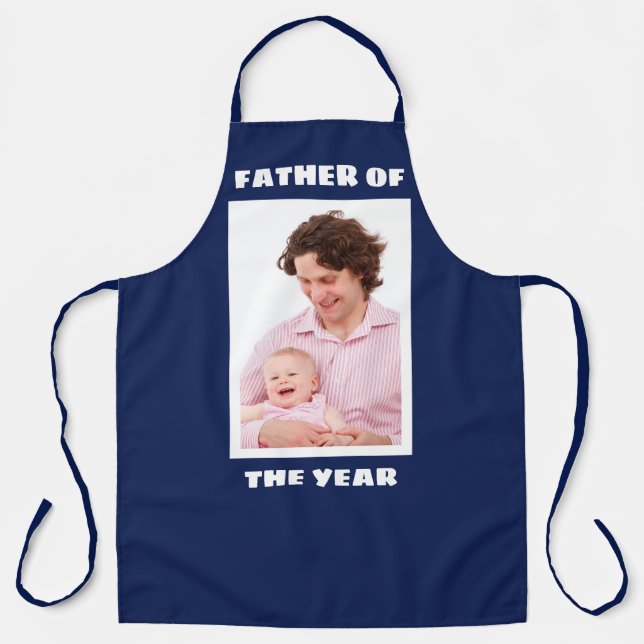 Vater des Jahres Personalisiertes Foto Daddy Schürze (Vorderseite)