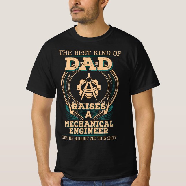 Vater des Maschinenbauingenieurs T-Shirt (Vorderseite)