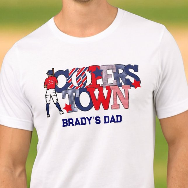Vater des Patriotischen Baseball-Spielers von Coop Tri-Blend Shirt (Von Creator hochgeladen)
