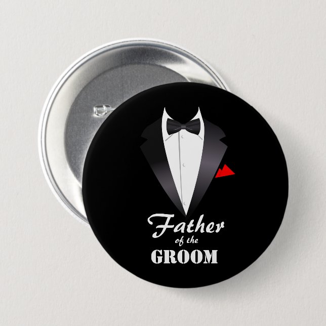 Vater des Raumes mit Tuxedo Shirt - Schaltfläche Button (Vorne & Hinten)