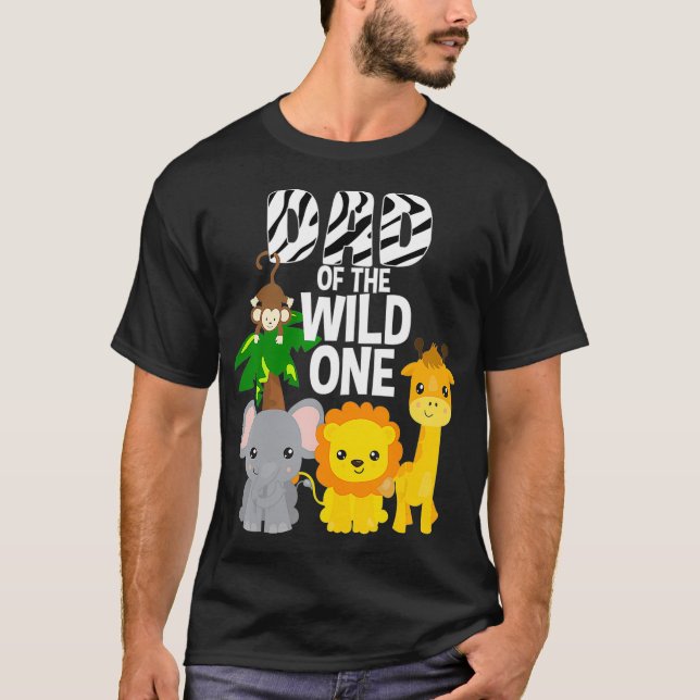 Vater des Tiergartens "Birthday Safari" T-Shirt (Vorderseite)