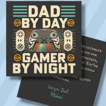 Vater des Vaters am Tag Gamer mit Nachtkarte