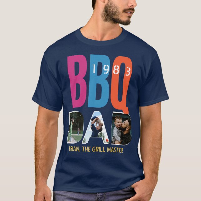Vater des Vaters Barbeque GRILLEN Master Foto Coll T-Shirt (Vorderseite)