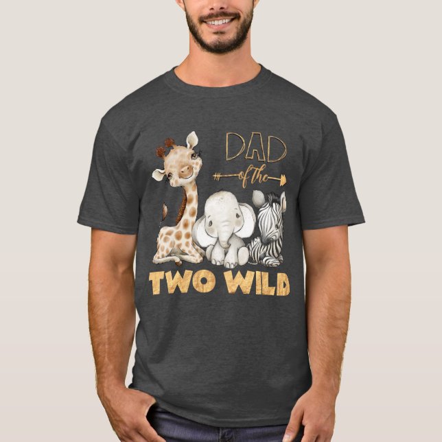 Vater des Zwei-Wilde-Safari-T - Shirt (Vorderseite)