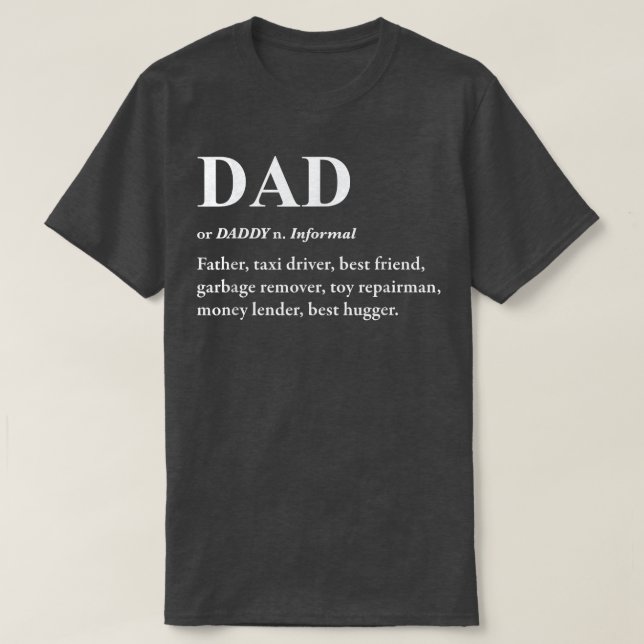 Vater Dictionary Definition T - Shirt - Funny Vath (Design vorne)