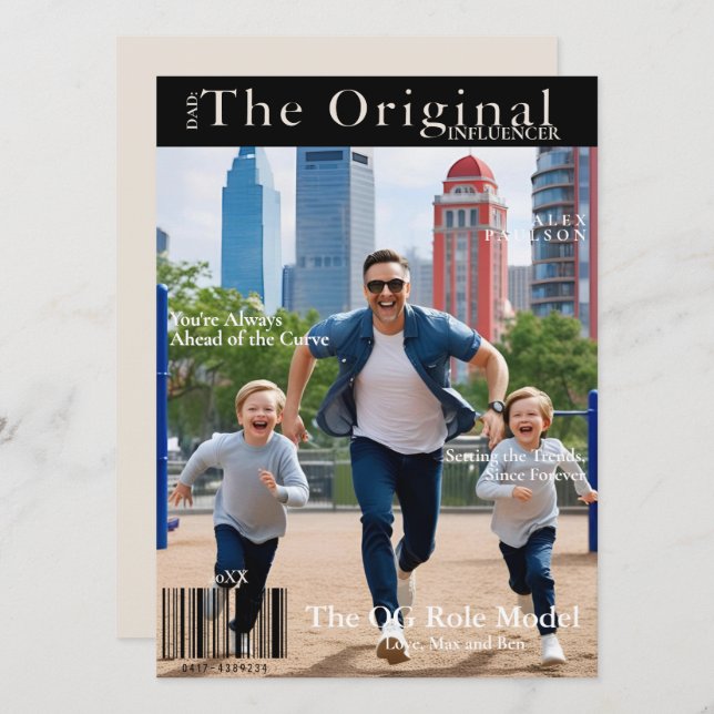 Vater: Die Titelkarte des Originalmagazins "Influe (Vorne/Hinten)