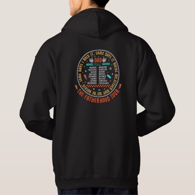 Vater Die Vaterschaftstour Trendy Moderne Moderne  Hoodie (Rückseite)