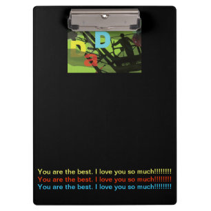 VATER Digital Collage - Personalisiertes Pocket Jo Klemmbrett