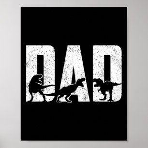 Vater Dinosaur Lover Cooler Vintager Mens-Vatertag Poster