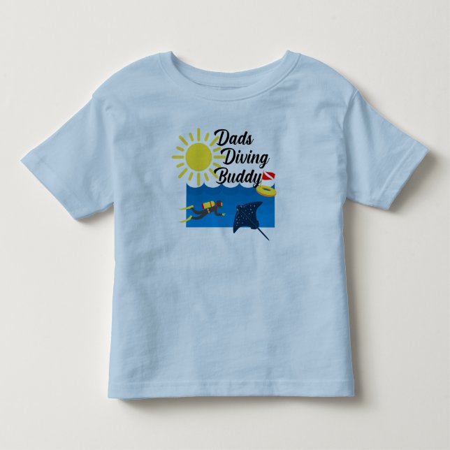 Vater Diving Buddy Design - Kleinkind Fine Jersey  Kleinkind T-shirt (Vorderseite)