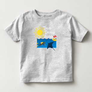Vater Diving Buddy Design - Kleinkind Fine Jersey  T-shirt