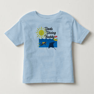 Vater Diving Buddy Design - Kleinkind Fine Jersey  T-shirt