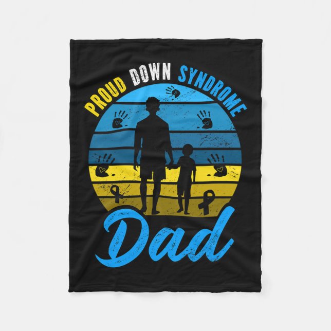 Vater Down Syndrome Awareness Fleecedecke (Vorderseite)