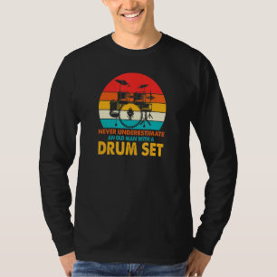 Vater Drum Set Player Cool Drummer Drum Kit Musike T-Shirt