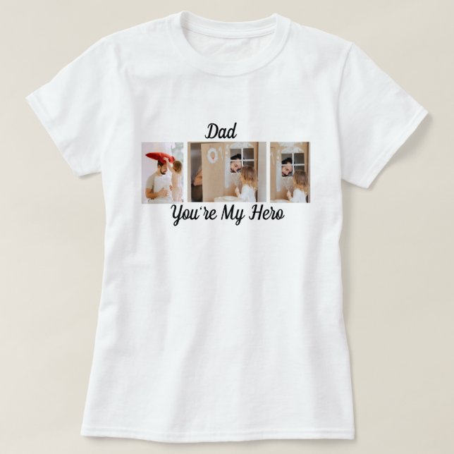 Vater, du bist mein Held T-Shirt (Design vorne)