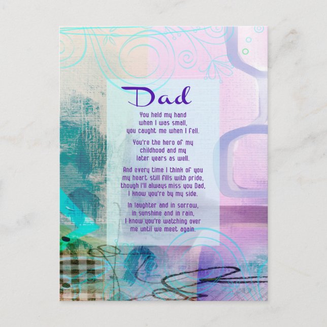 Vater, du stehst neben mir - Beileid Postkarte (Vorderseite)