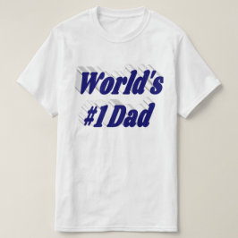 Vater dunkelblauer Text T-Shirt