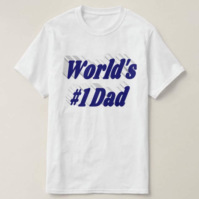 Vater dunkelblauer Text T-Shirt (Design vorne)