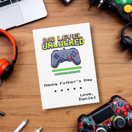 Vater-Ebene entriegelt | Gamer Vater Erster Vatert Karte