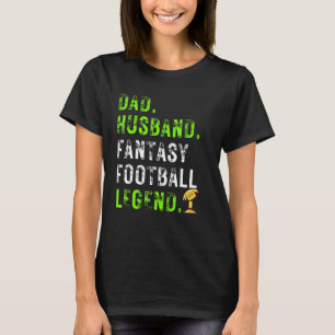 Vater Ehemann Fantasy-Fußball-Legende-Trophäe Süß T-Shirt