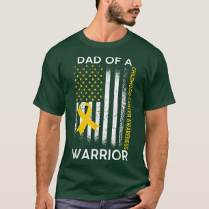 Vater einer Warnhinweis-Flagge für Krebs im Kindes T-Shirt