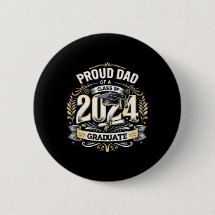 Vater eines Cl of 2024 Senior Funny Abschluss 24 Button
