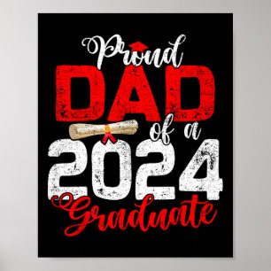 Vater eines Cl von 2024 Hochschulabsolventen Absch Poster