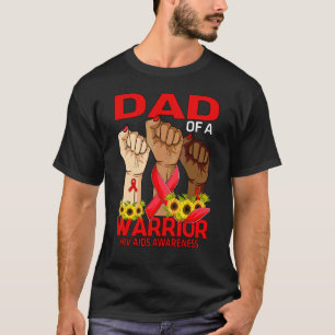 Vater eines Kriegers, der eine HIV-Aids-Aids-Aware T-Shirt