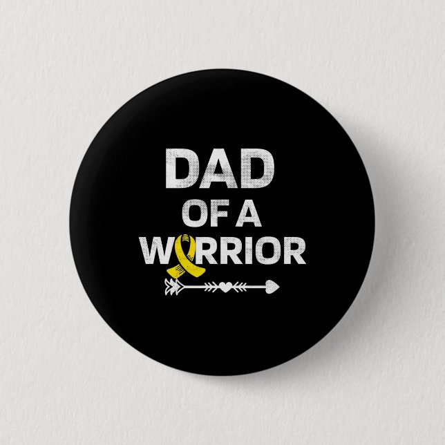 Vater eines Kriegers im DIPG-Bewusstsein Kinder kö Button (Vorderseite)