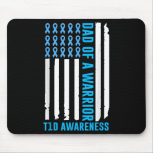 Vater eines Kriegers T1d Bewusstsein Diabetes Bewu Mousepad