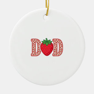 Vater Erdbeerschrift Vektor-Shirt-Design_1 Keramik Ornament