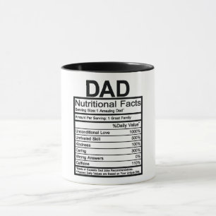 Vater Ernährungsfakte Tasse
