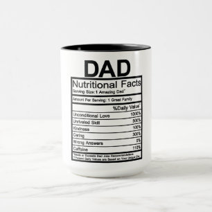 Vater Ernährungsfakte Tasse