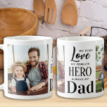 Vater Erste Liebe Forever Hero Personalisiert 2 Fo Kaffeetasse<br><div class="desc">Überraschen Sie Papa diesen Tag mit einer personalisierten Kaffee-Tasse von 2 Foto. "Meine erste Liebe, Mein ewiger Held, Immer mein Vater" Personalisieren Sie diese Papa-Tasse mit Lieblings-Fotos, Nachrichten und Namen. Besuchen Sie unsere Kollektion für die Tagesgeschenke und die personalisierten Papa-Geschenke. COPYRIGHT © 2020 Judy Burrows, Black Dog Art - Alle...</div>