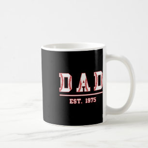 Vater Est. 1975 Softball Fathers Day Geburtstag Vi Kaffeetasse