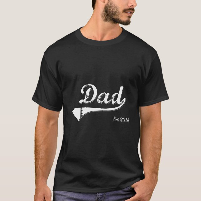 Vater Est 2018 Daddy gegründet seit 2018 Vater's T-Shirt (Vorderseite)