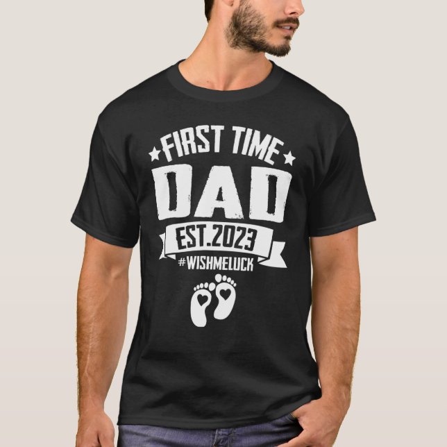 Vater Est 2023 Papa Daddy for New Opa T-Shirt (Vorderseite)
