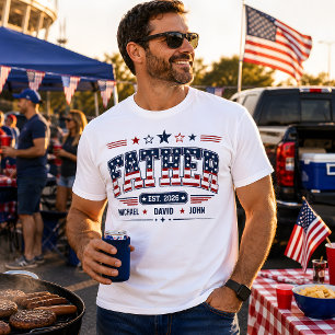 Vater Est 2026 USA Patrioten-Flagge mit individuel T-Shirt