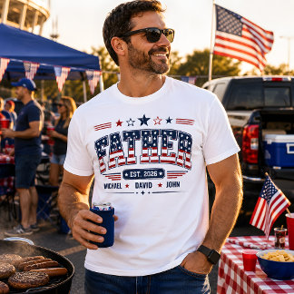 Vater Est 2026 USA Patrioten-Flagge mit individuel T-Shirt