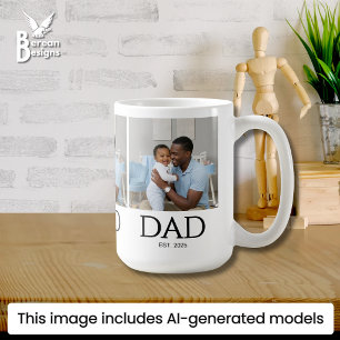 Vater Est Established Klassische Kappen Weiß Foto Kaffeetasse