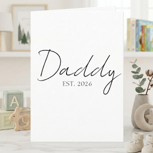 Vater EST-Jahr süße Ankündigungs-Schrift-Design Karte
