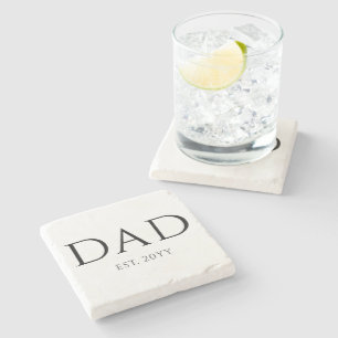 Vater Est Modern New Daddy zum Vater geworben Steinuntersetzer