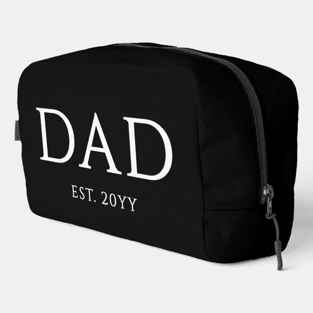 Vater Est Modern New Daddy zum Vater geworben Waschbeutel (Rechte Ecke)