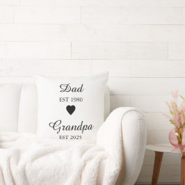 Vater est. & Opa est. - Geschenk für ein benutzerd Kissen