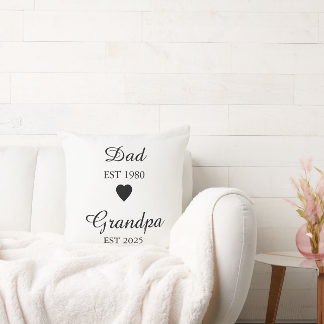Vater est. & Opa est. - Geschenk für ein benutzerd Kissen (Liege)