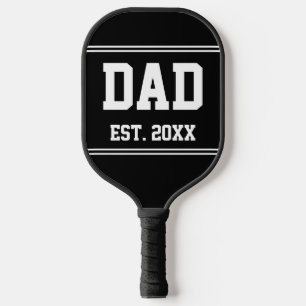 Vater Est. Vorlage für Schwarz und Weiß Pickleball Schläger